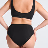 Formende Perioden-Bikinihose High Waist Schwarz